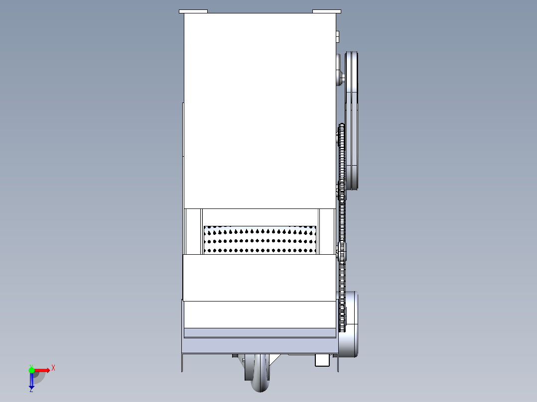 花生脱壳机俯视图