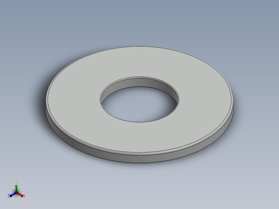 紧固件-0.6250 Flat Washer正等轴测图