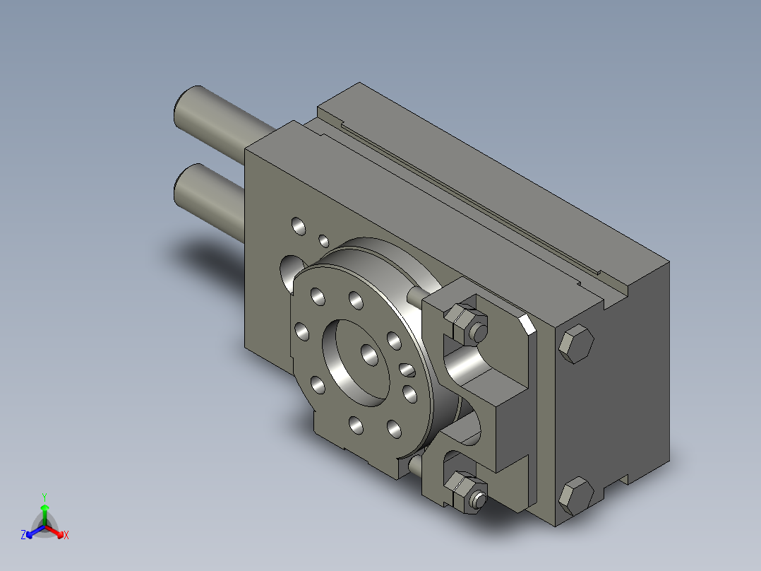 旋转气爪PRC16ST-180正等轴测图