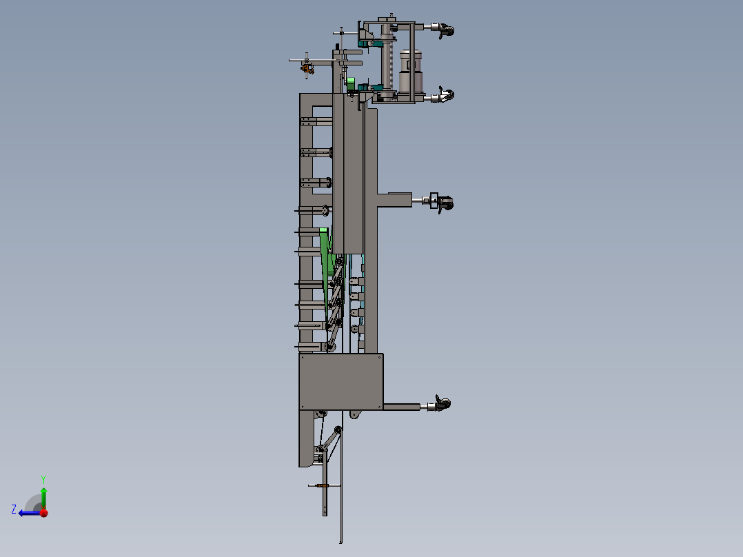 全自动收盒机右视图