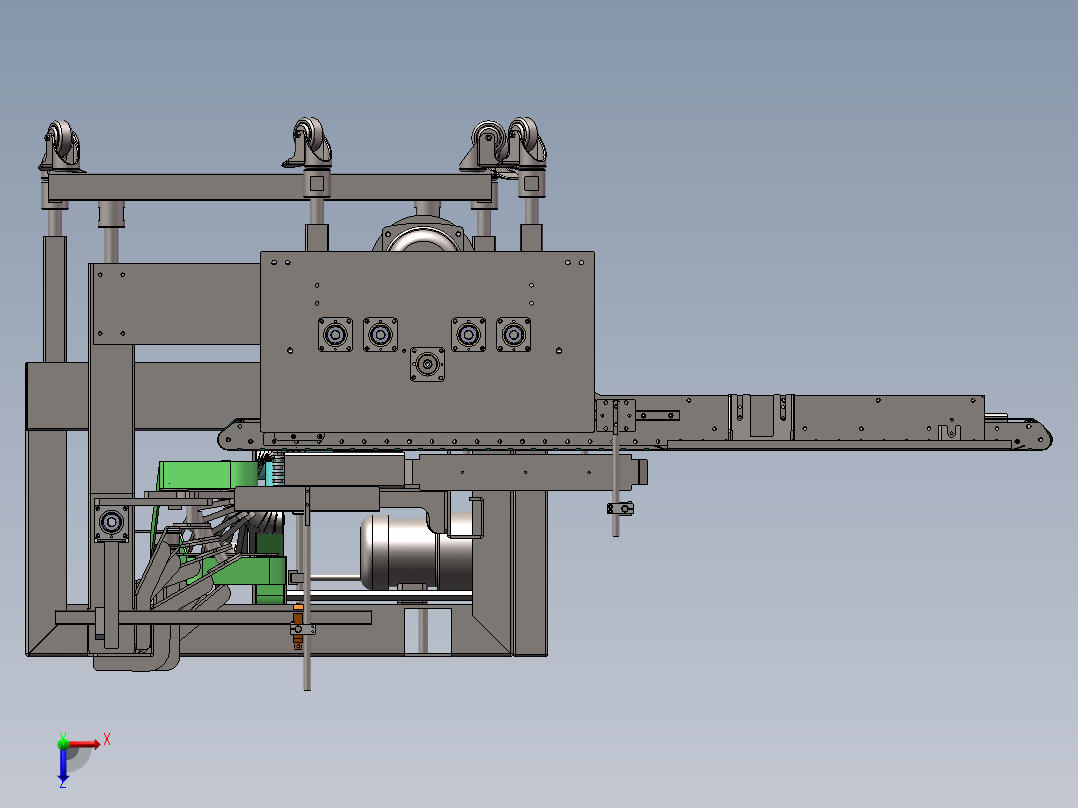 全自动收盒机俯视图