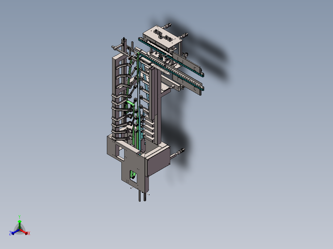 全自动收盒机正等轴测图