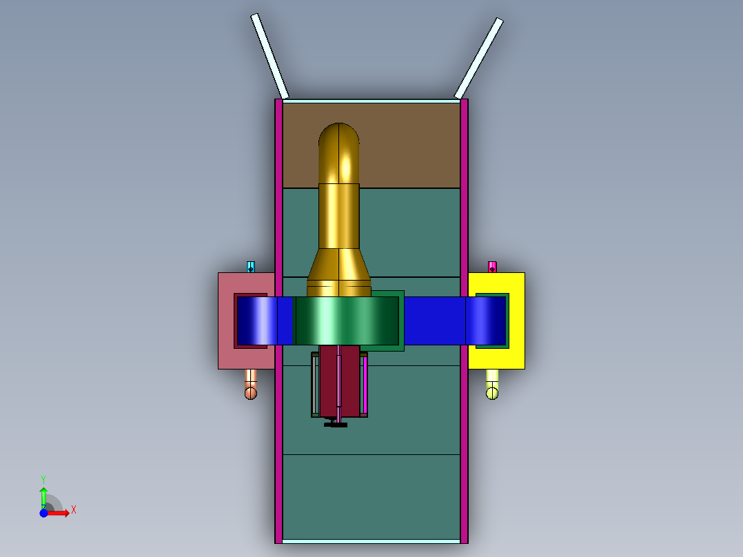 钣金加工工业烘箱前视图