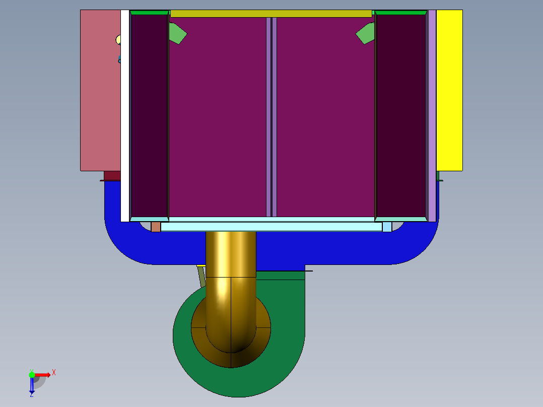 钣金加工工业烘箱俯视图
