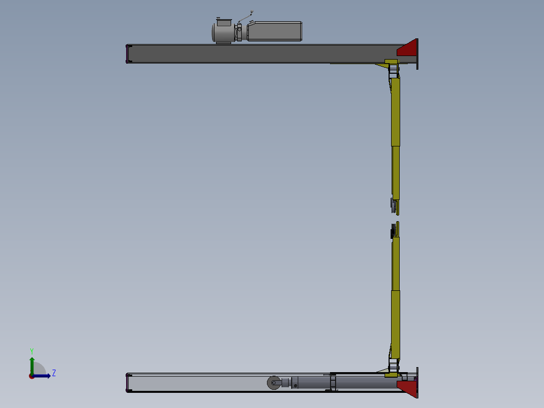 汽车举升机左视图