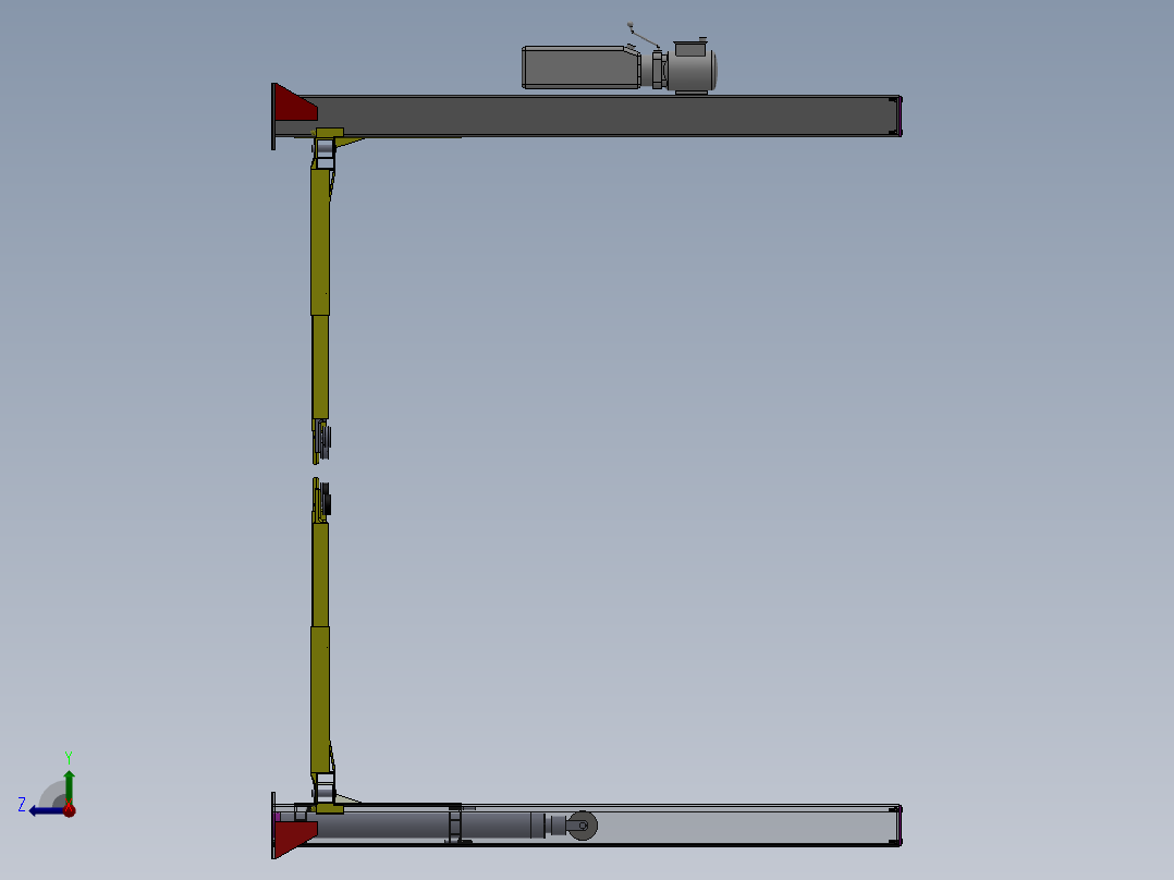 汽车举升机右视图