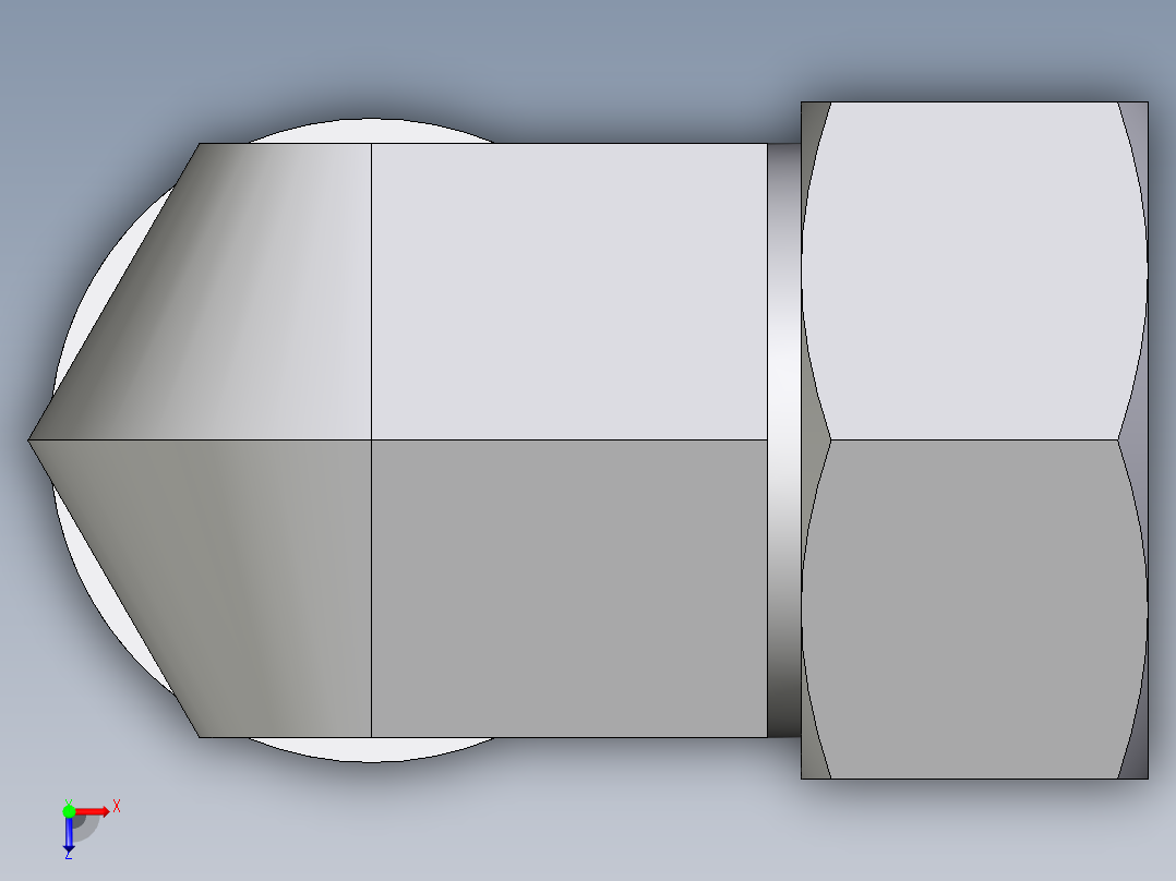 卡套式工业通用硬管接头EO_Male_stud_elbow_WE28LM71俯视图