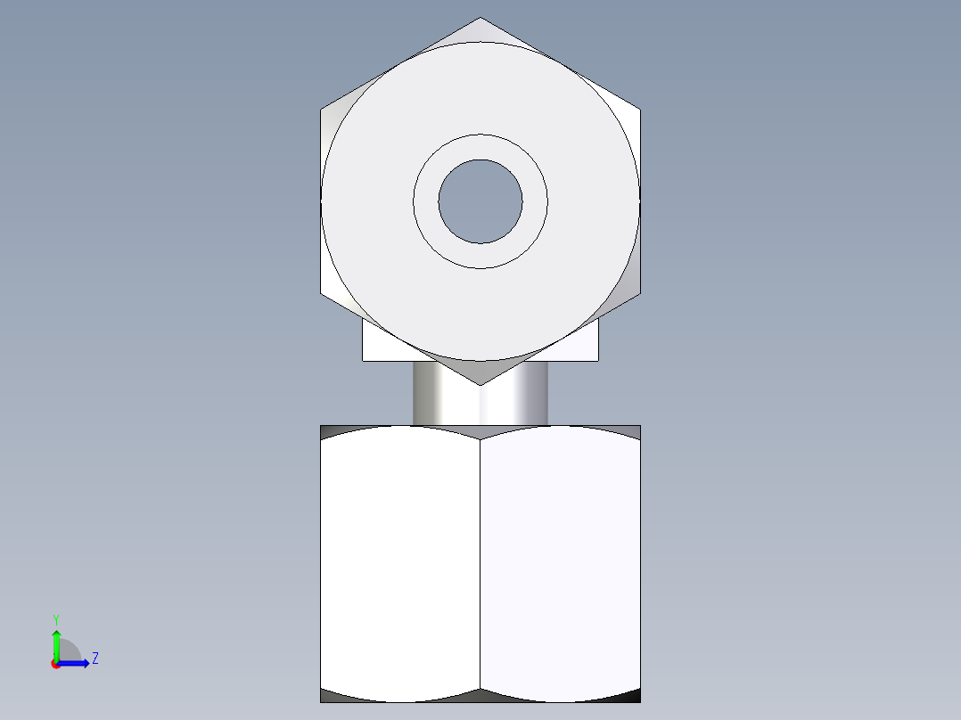卡套式工业通用硬管接头EO_Standpipe_branch_tee_EVT08SCF左视图