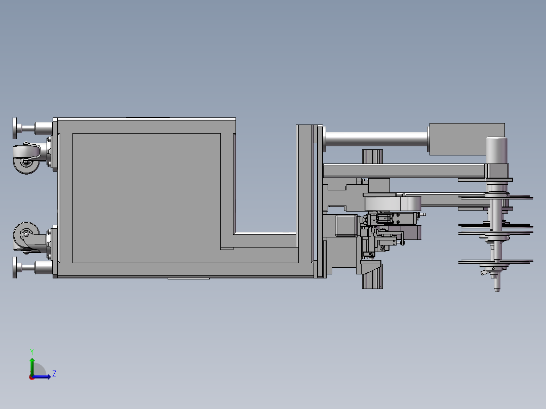 非标全自动插针裁切机左视图