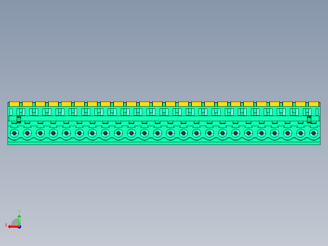 DEGSON 2EDG 系列 5.0mm 可插拔接线端子组-2EDGKDA-5.0-24P-14-00AH后视图