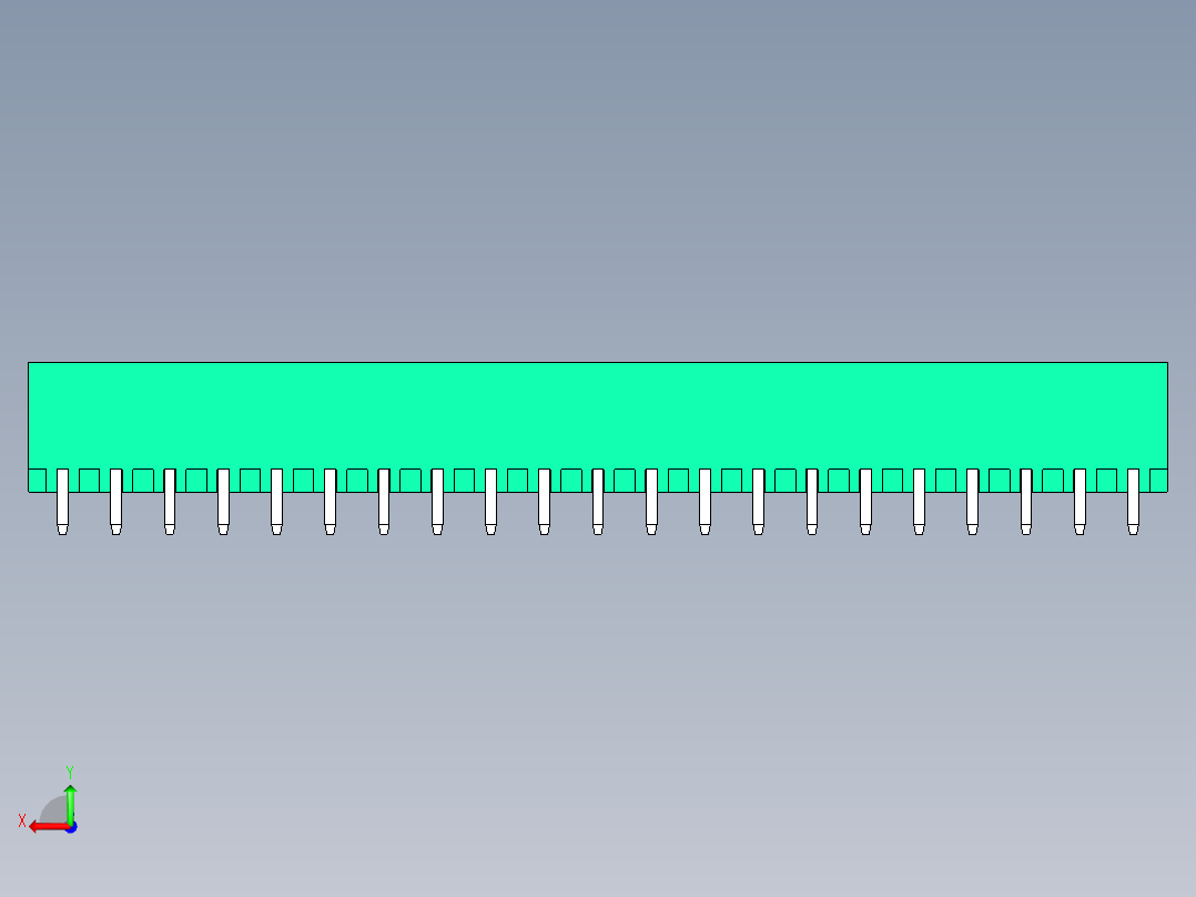 DEGSON 2EDG 系列 5.0mm 可插拔接线端子组-2EDGVC-5.0-21P-14-00AH后视图