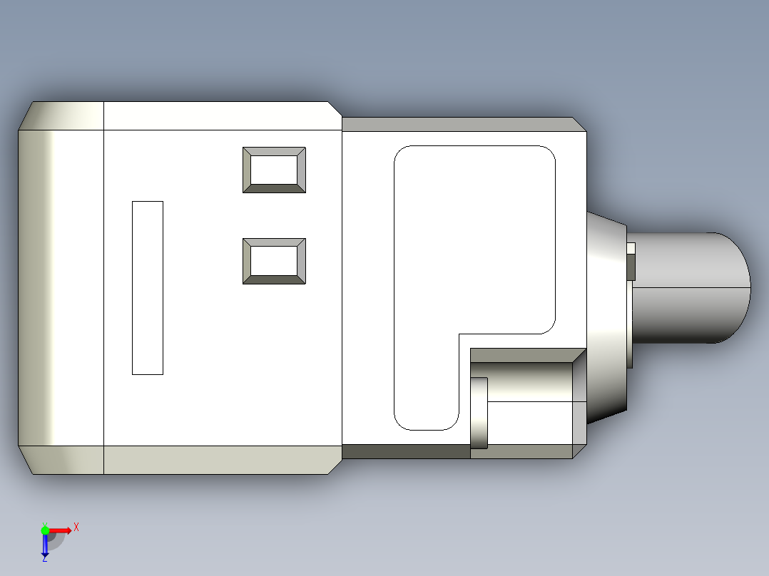 基恩士PZ-G51N_P_52N_P-R_kc图纸模型俯视图