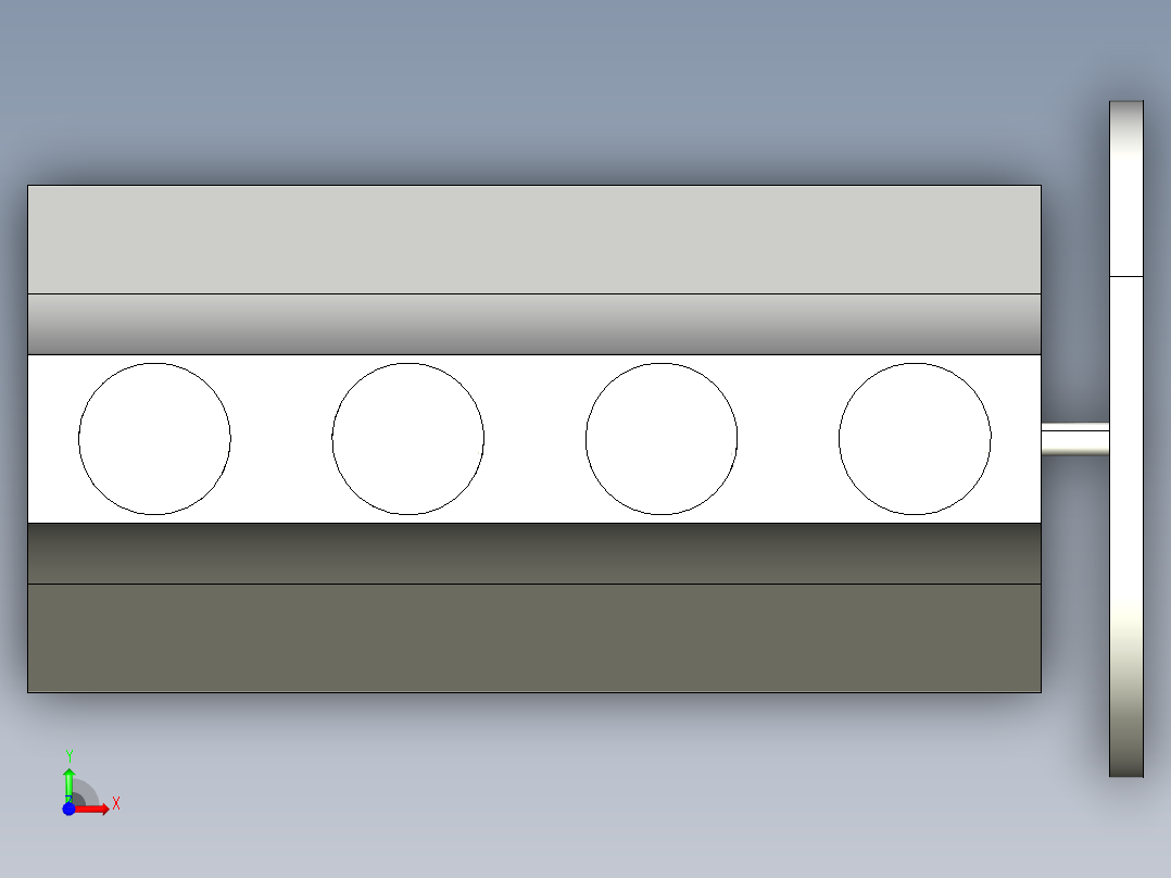 简易四缸发动机前视图