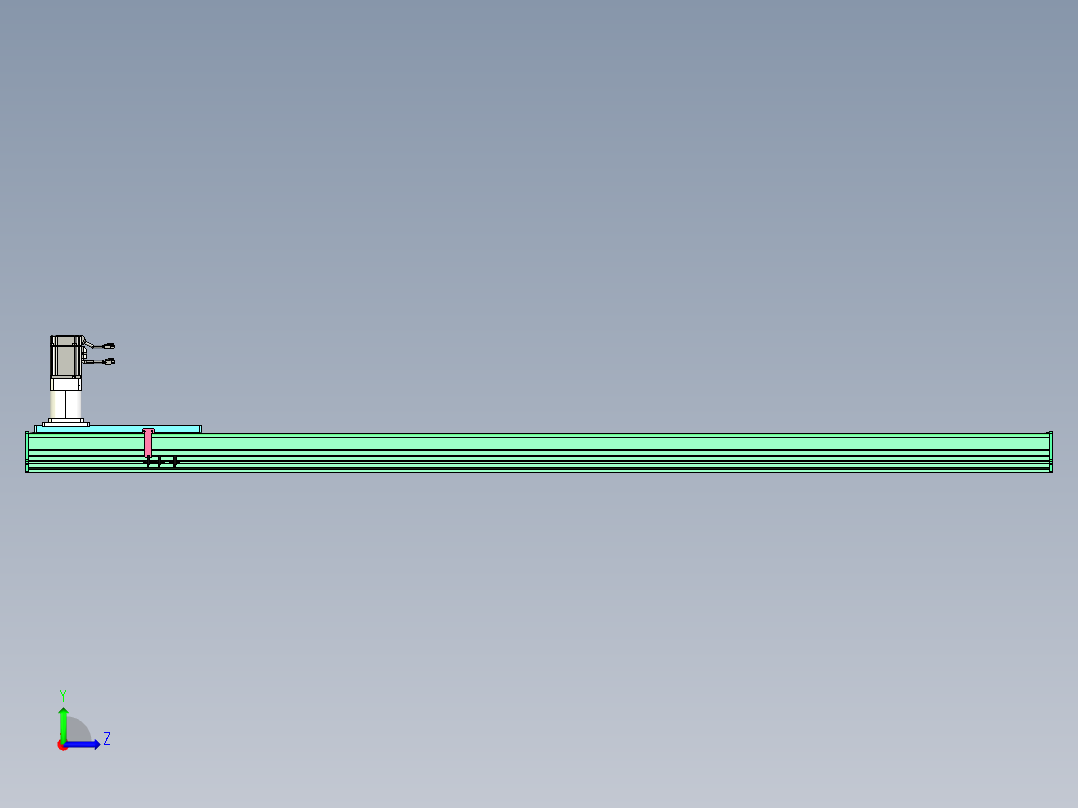 东锦齿条传动DH270G-L167-S2150-BU-减速机+750W左视图