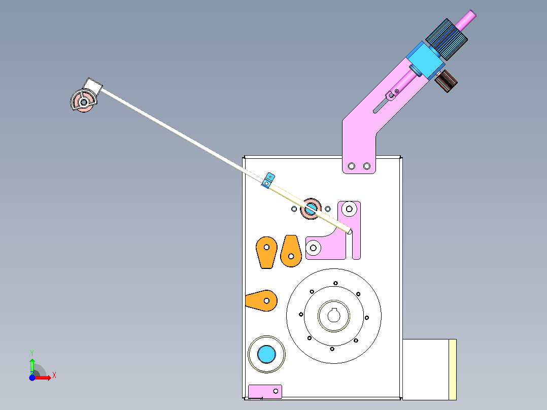 张力器三维模型前视图