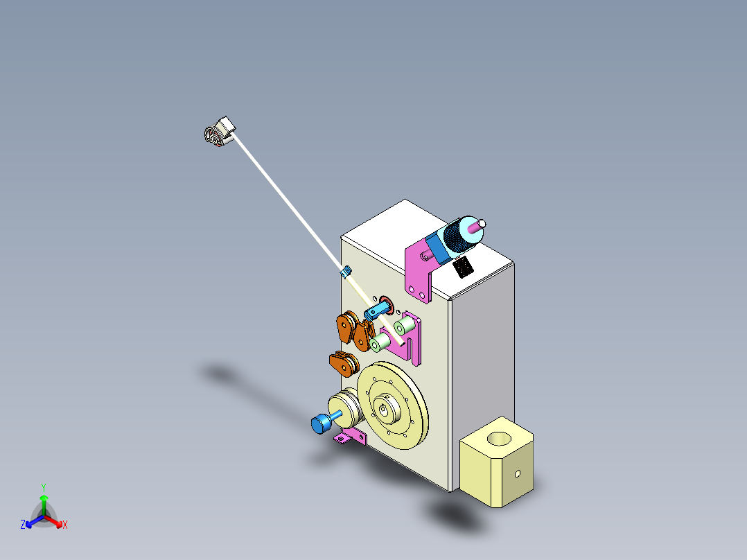 张力器三维模型正等轴测图