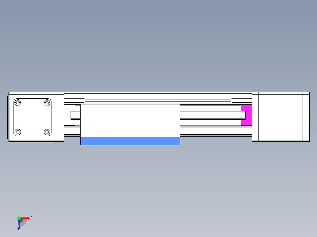 威洛博LB.GB同步带传动--欧规系列GB8-L192-S100-BL-P75-K俯视图