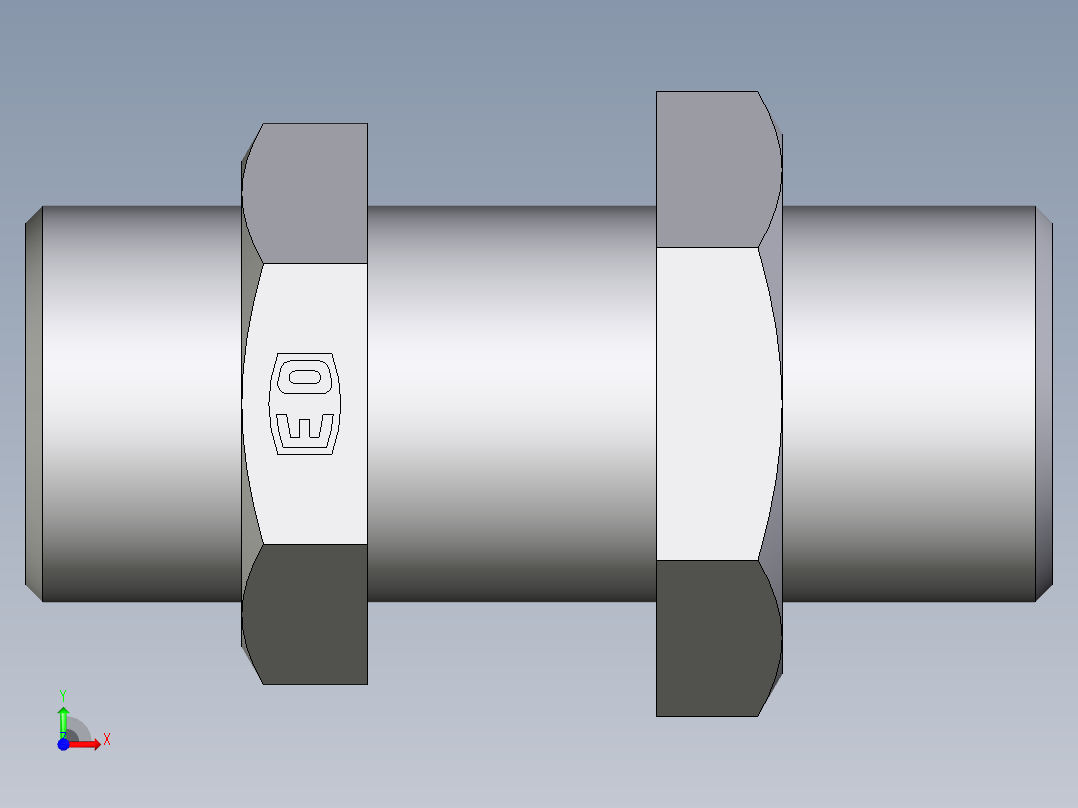 卡套式工业通用硬管接头EO_Bulkhead_union_SV15LOMD71前视图