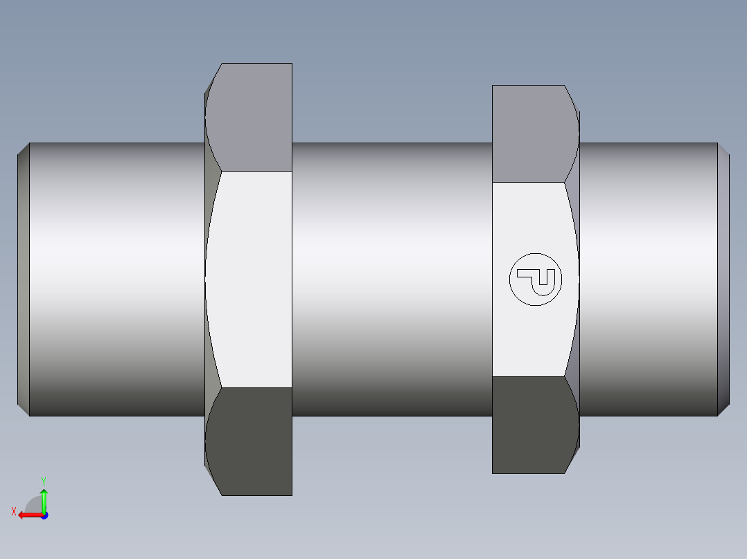 卡套式工业通用硬管接头EO_Bulkhead_union_SV15LOMD71后视图