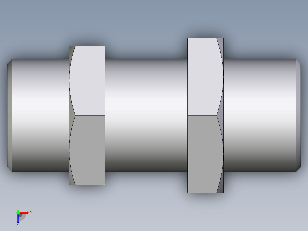 卡套式工业通用硬管接头EO_Bulkhead_union_SV15LOMD71俯视图