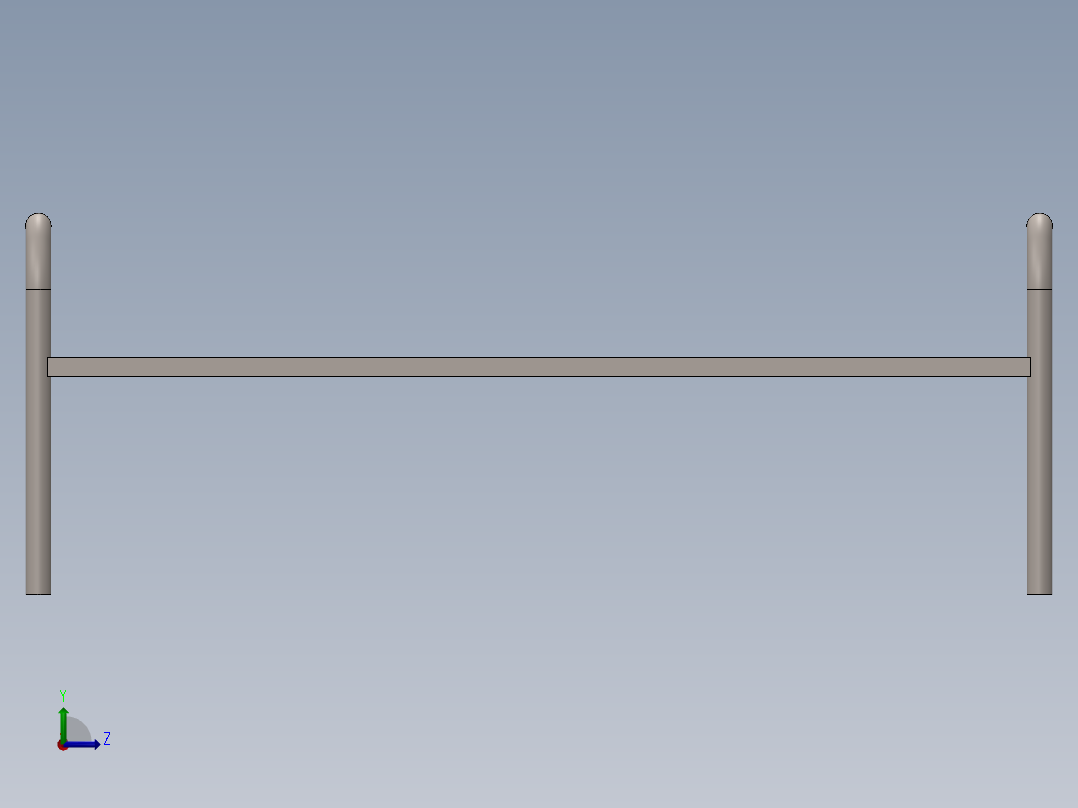 铁床框架床左视图