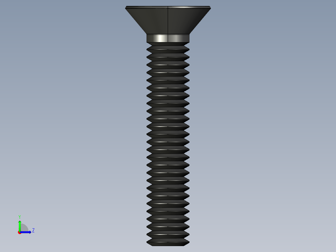 紧固件-STEP 0.3100 Allen Flathead左视图