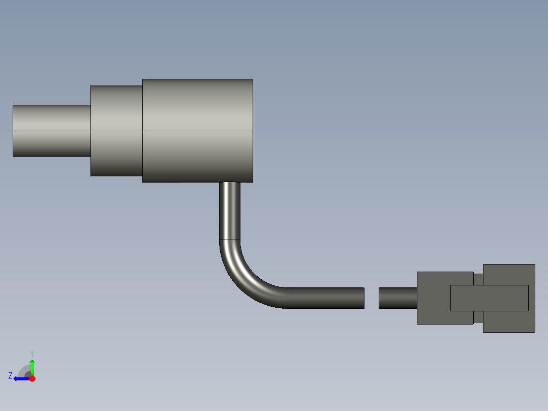 基恩士CA-DPB2_kc图纸模型右视图