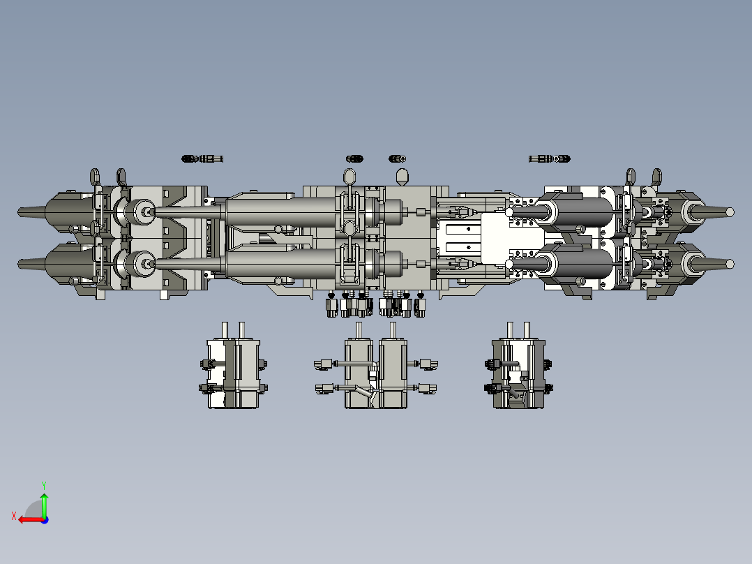 机械循环激光炮台后视图