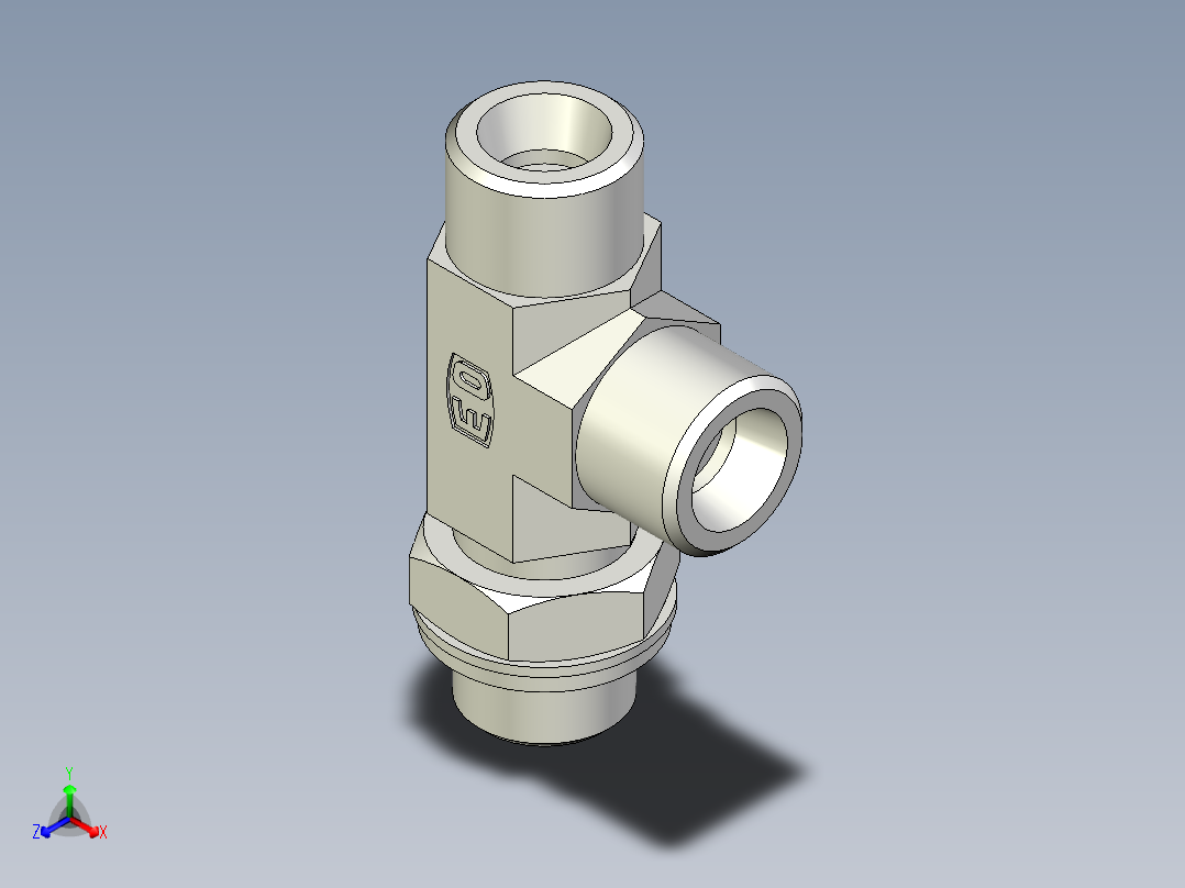 卡套式工业通用硬管接头EO_Adjustable_locknut_run_tee_LEE10SROMDCF