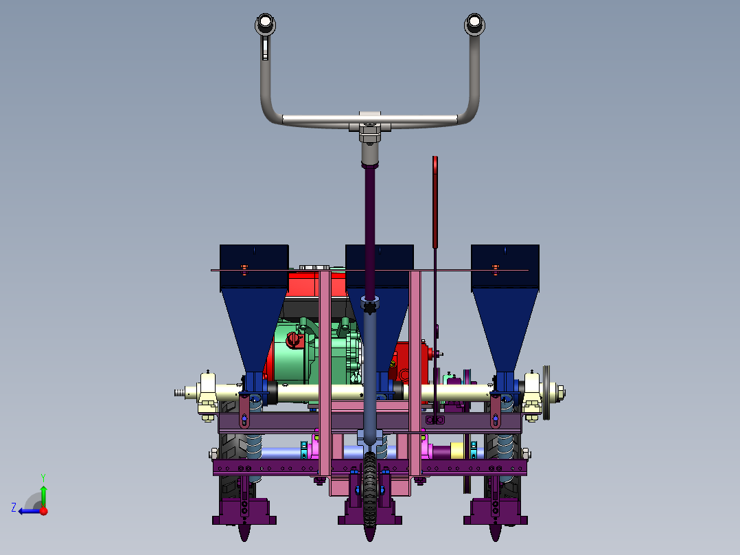 大蒜播种机31右视图