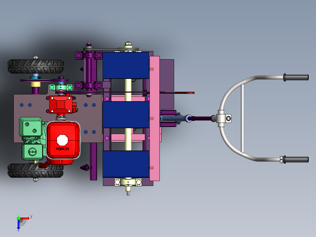大蒜播种机31俯视图