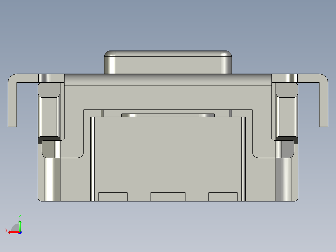 14.5㎜ x 2.2㎜侧面操纵边缘贴装轻触开关后视图