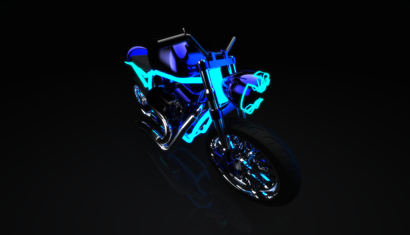 摩托车custom-naked-motorcycle-SolidWorks2010-stp-igs格式