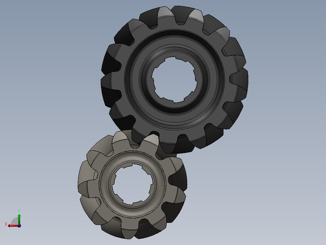 齿轮啮合 (72)后视图