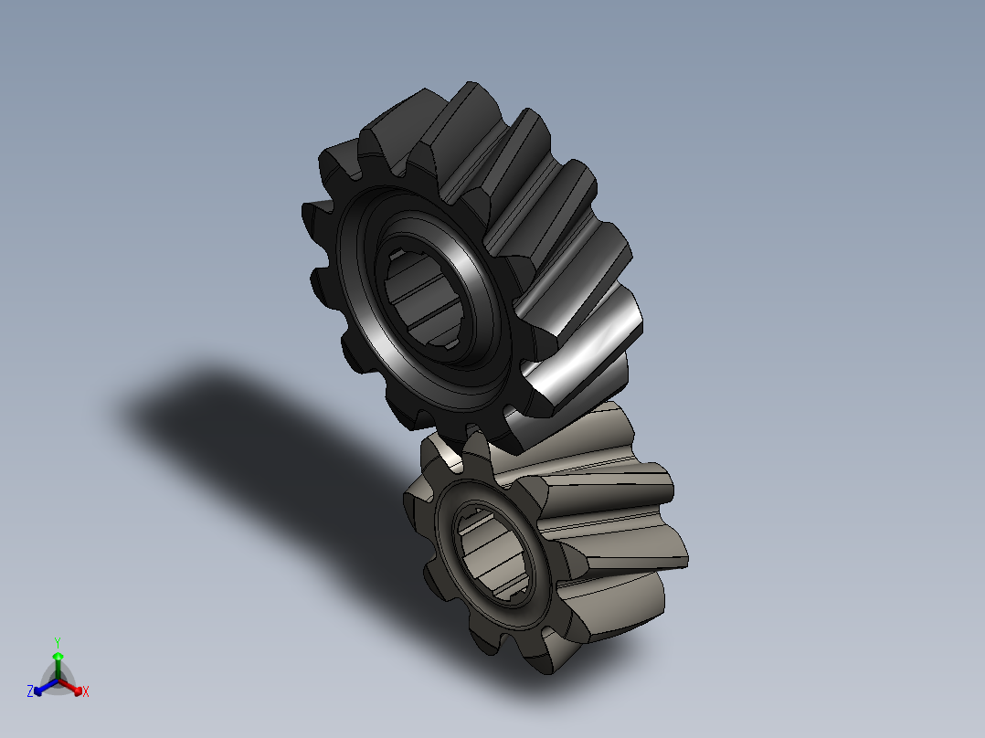 齿轮啮合 (72)正等轴测图