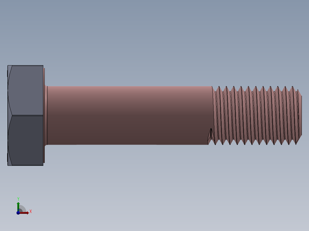 六角螺栓系列前视图