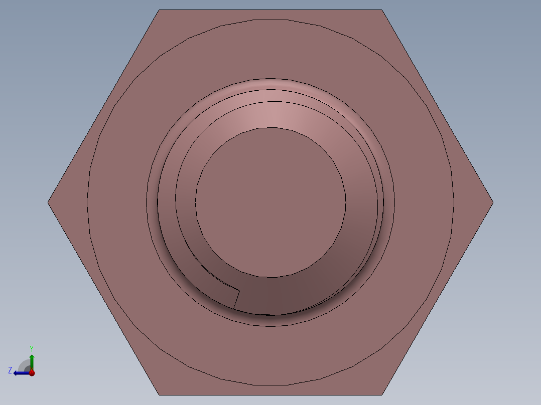 六角螺栓系列右视图
