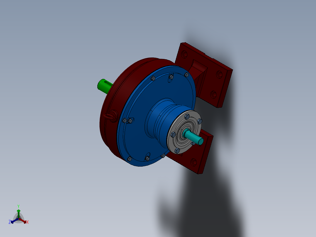 输送电动辊道专用的少齿差式行星齿轮减速器设计含SW三维及4张CAD图正等轴测图