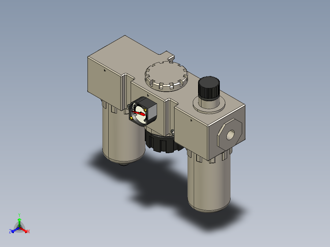 油水分离器GC系列7款正等轴测图