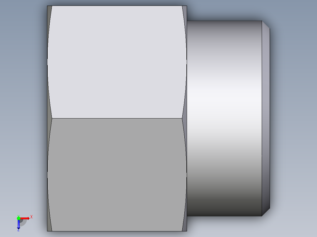 卡套式工业通用硬管接头EO_Swivel_connector_GAI38SMCFX俯视图