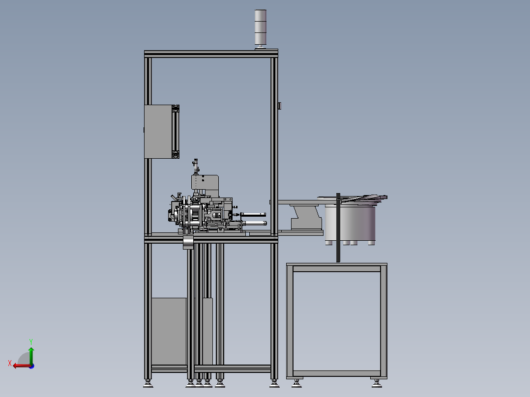 汽车零件包装机后视图