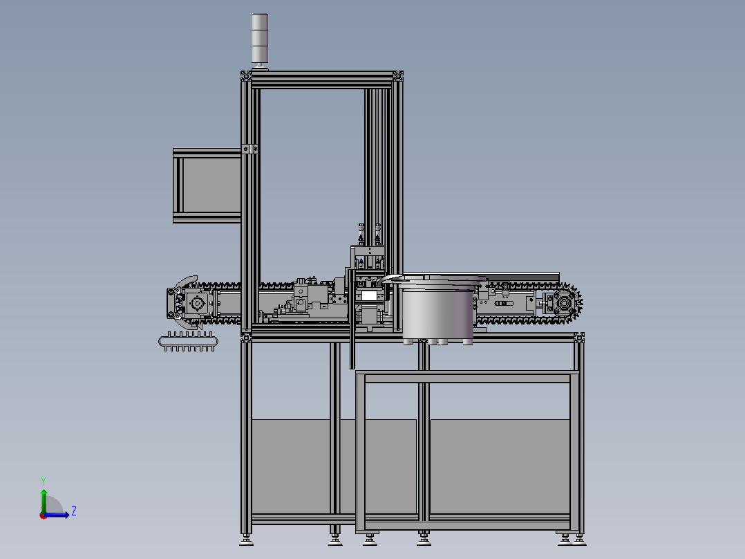 汽车零件包装机左视图