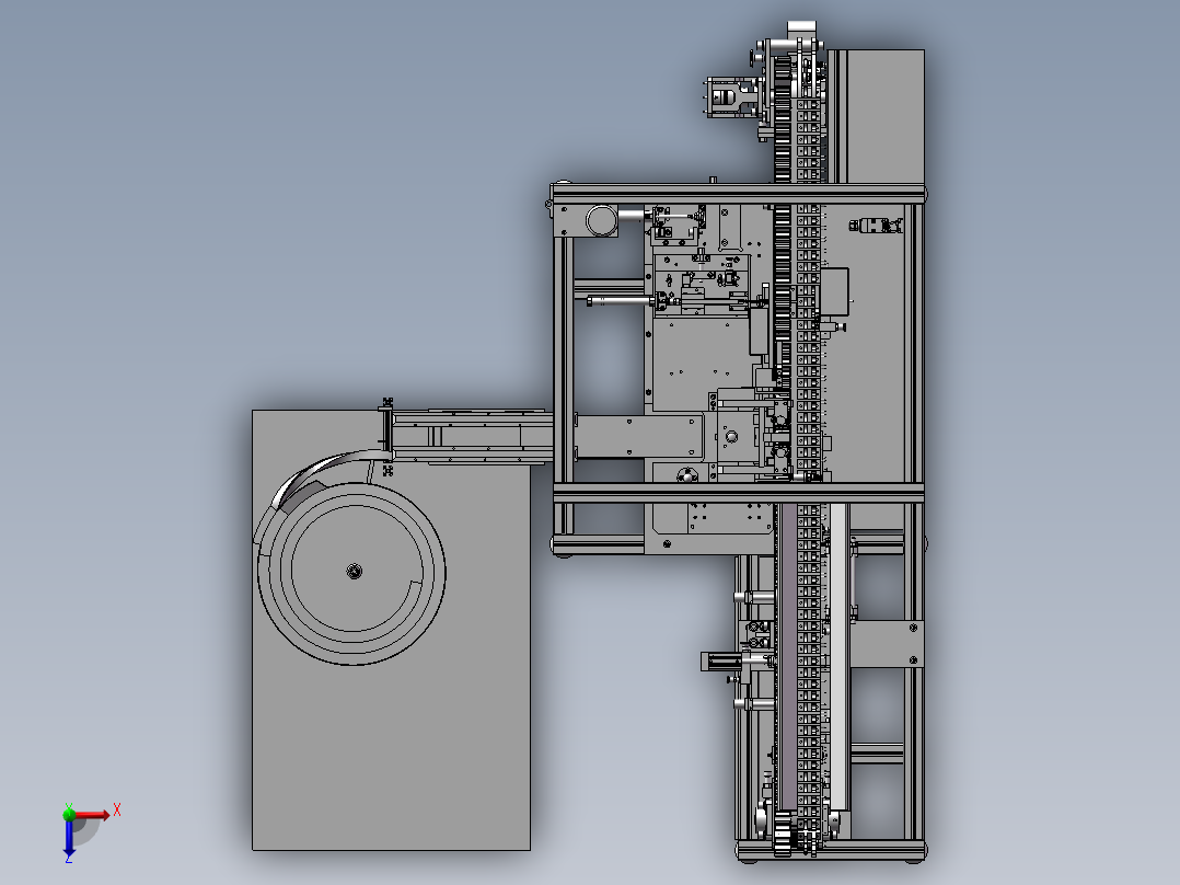 汽车零件包装机俯视图
