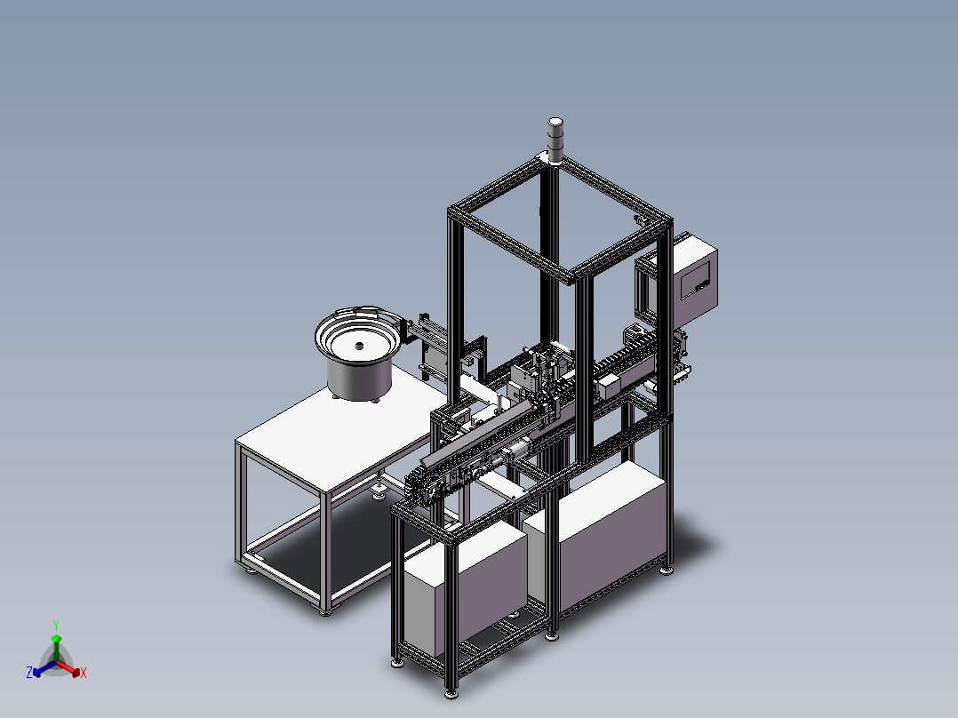 汽车零件包装机正等轴测图