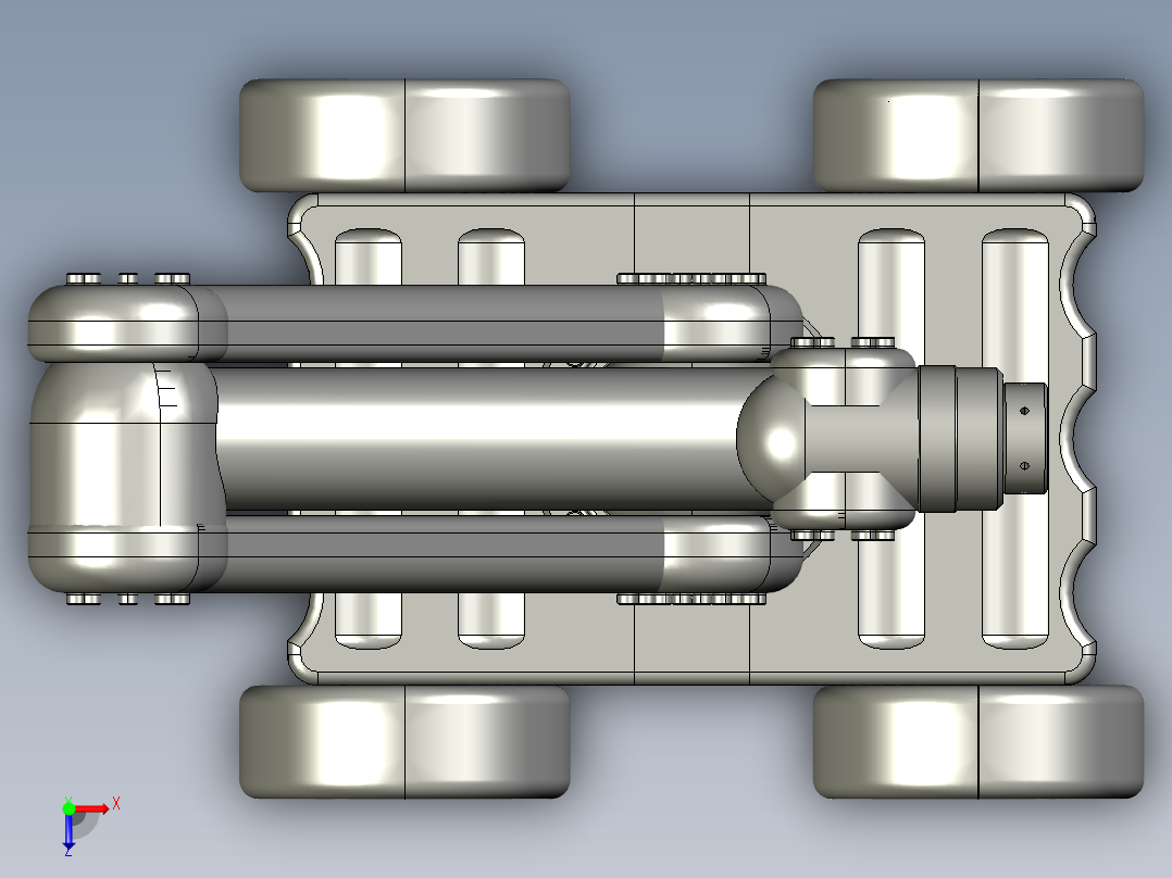 移动机器人俯视图