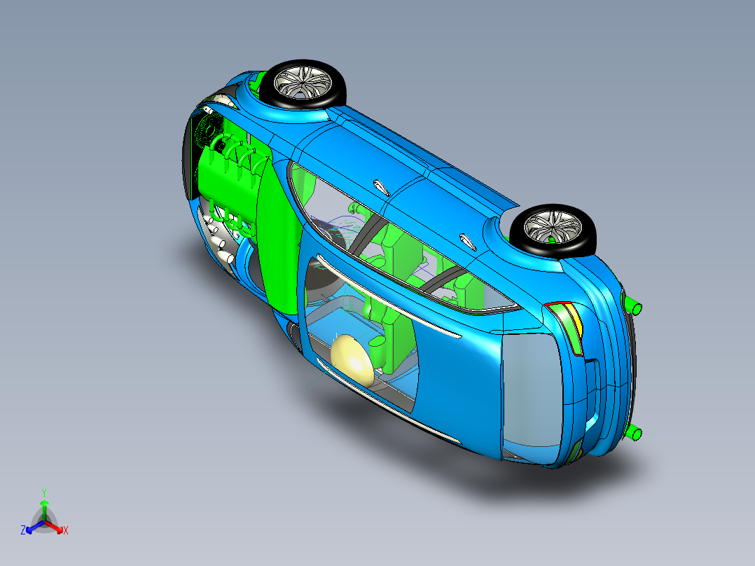 UG汽车正等轴测图