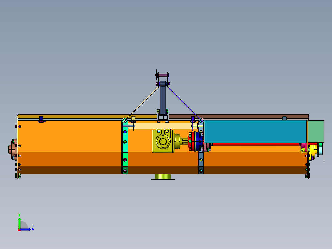 移动式搅拌混凝土运输一体机左视图
