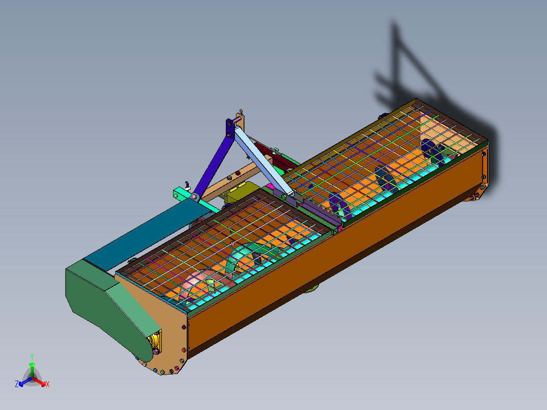 移动式搅拌混凝土运输一体机正等轴测图
