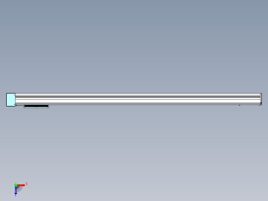 威洛博VC丝杆传动-无尘环境VC14-Lxx-C-S1300-BL-ZP75-C3俯视图