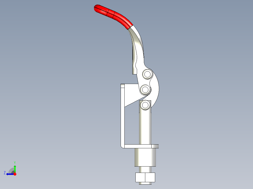 推拉式夾鉗SSP(F)-3D多系列多零件图纸模型右视图